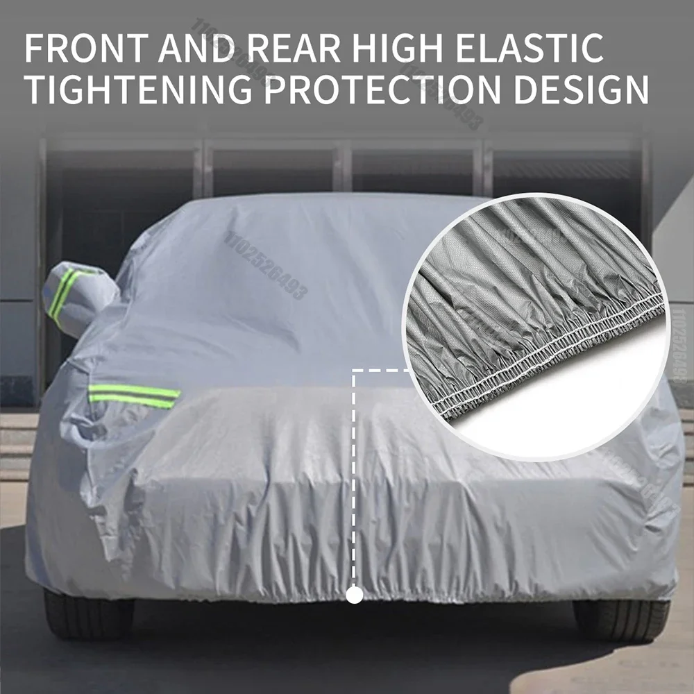 Universal Car Cover Dacron Silver Grey Sun Protection Dustproof