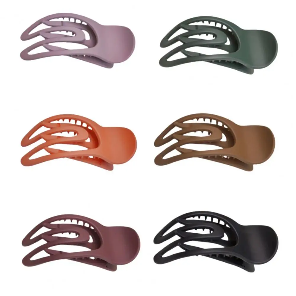 

Women Hair Clamp Strong Grip Hair Claw for Women Solid Color Anti-slip Hair Clip with Teeth Stylish Back Head Clamp for Easy