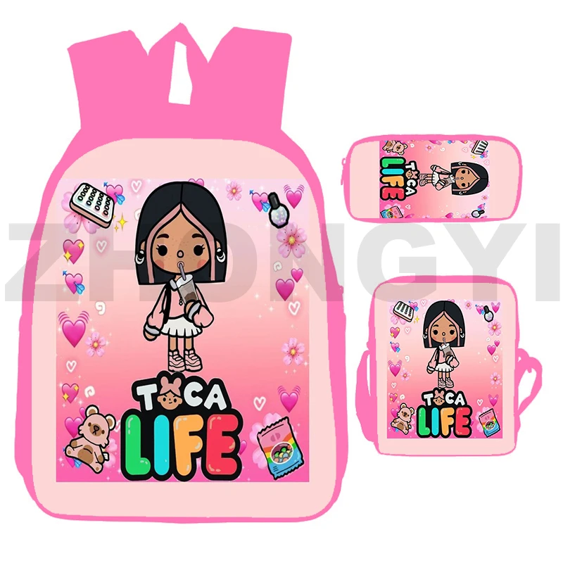 Toca Boca 3D Print Backpacks 12/16 Inch Kawaii Kids Children Small