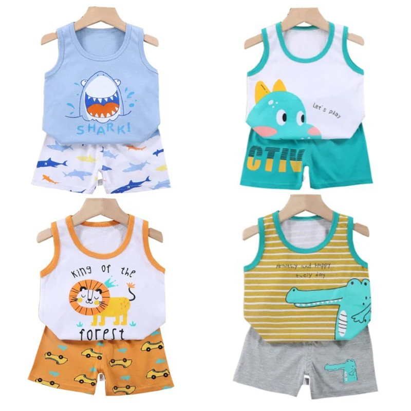 2-Piece Clothing Set Cartoon Lion Pajamas Kids 1-6 Years
