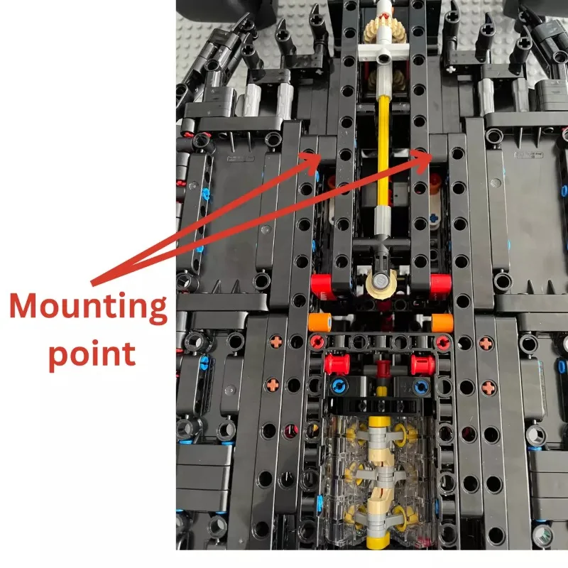 DIY Baustein Wanddisplay Halterung Wandhalterung Hakenhalter für Lego 42171 Mercedes-AMG F1 W14 E Performance – Detail 4