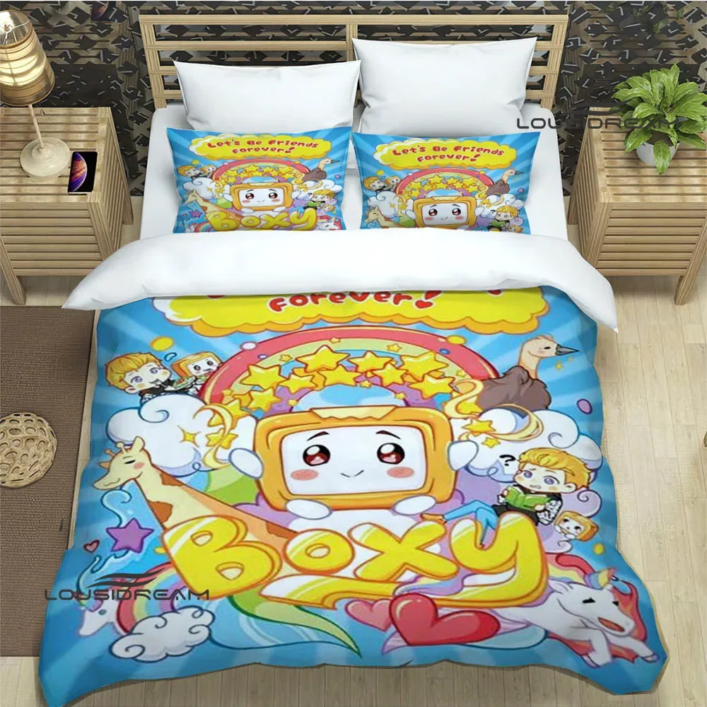 Lankybox Foxy Boxy cute printed Bedding Sets exquisite bed supplies set duvet cover bed comforter set bedding set luxury 3