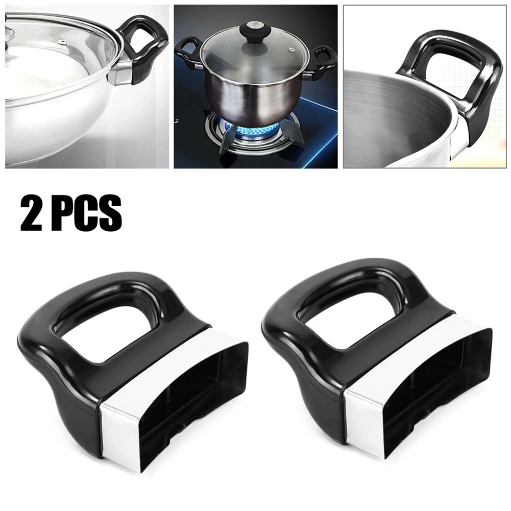 

2Pcs Black Pot Side Handles For Pressure Pan Cooker Steamer Sauce Pot Ear Replacement Single Hole Short Side Handle Cookware