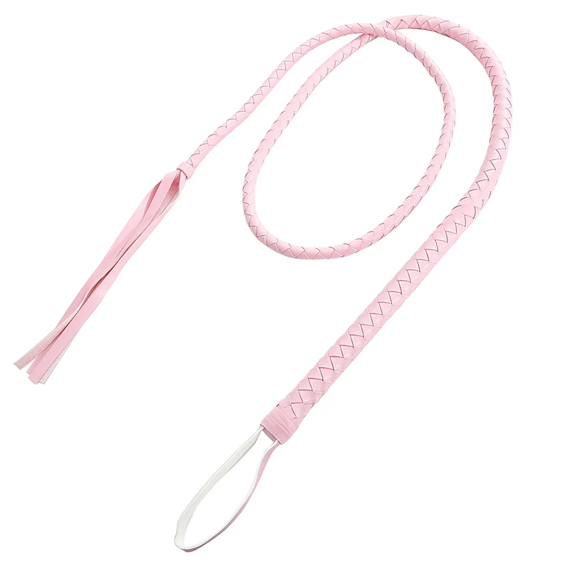 190cm Leather Weave Long Handle Snake Whip Horse Whip Riding Crop Flogger Paddle Slapper Horse Training Dressage Whips 5