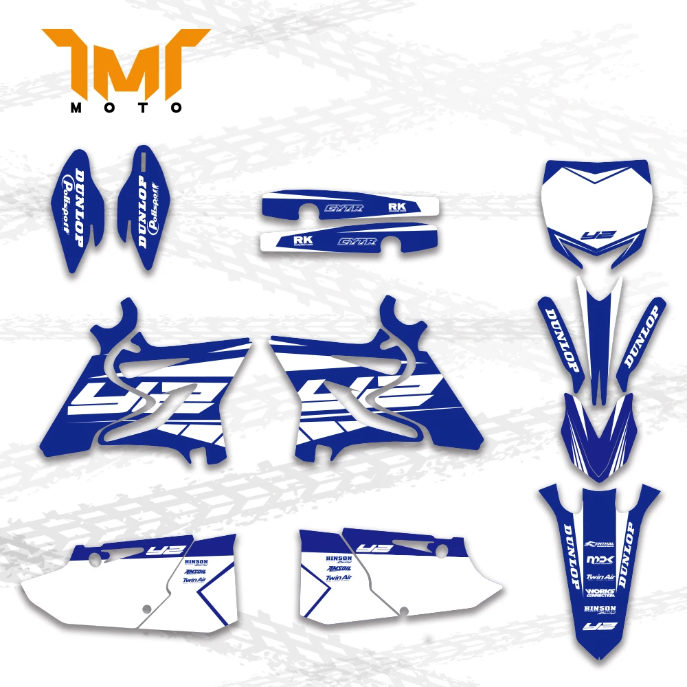 TMT Motorcycle Fairing Sticker graphics Kit For YAMAHA YZ125 YZ250 YZ 250X 125X 2015 2016 2017 2018 2019 2020 2021 dsmtech motorcycle decal sticker background graphics combination for tm racing 2015 2016 2017 2018 2019 2020 2021 2015 21