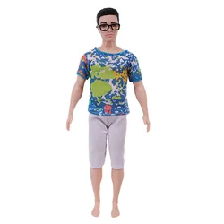 Handmade Fashion T-Shirt and Shorts Set for Dolls - Stylish Clothing Accessories and Birthday Gift for Girls (L118)
