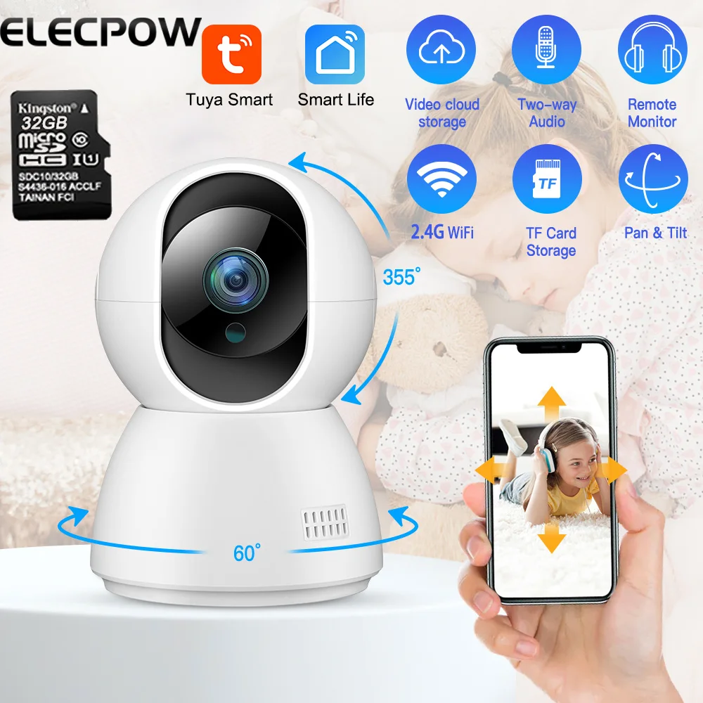 1080P Baby Phone WIFI IP Camera Surveillance Security Camera Webcam Night  Vision