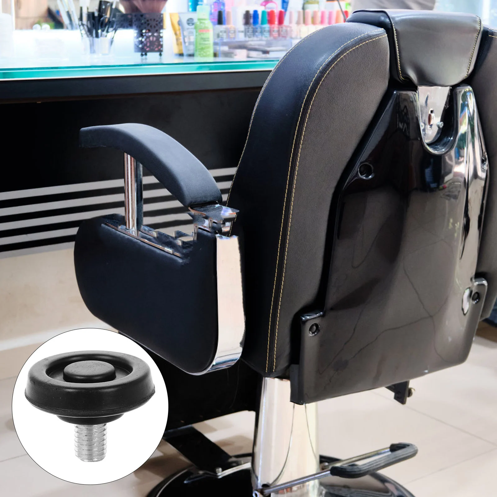 5pcs Heavy Duty Leveling Feet Furniture Stool Pads Chair Wheel Stopper Salon Legs Replacement Practical Wheels Casters