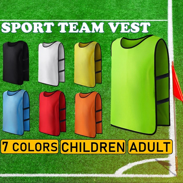 Adult/Kid Team Sports Football Vest Training Soccer Basketball Game Tournament Competition Group Shirt Jersey 2