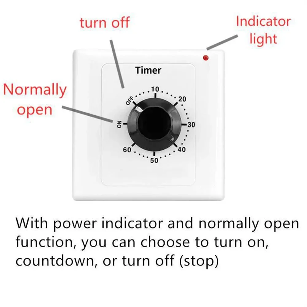 Countdown Timer Switch 50Hz AC 220V Control Timer Controller Durable Easy Installation For Electronic Mechanical Tool Accessory 2