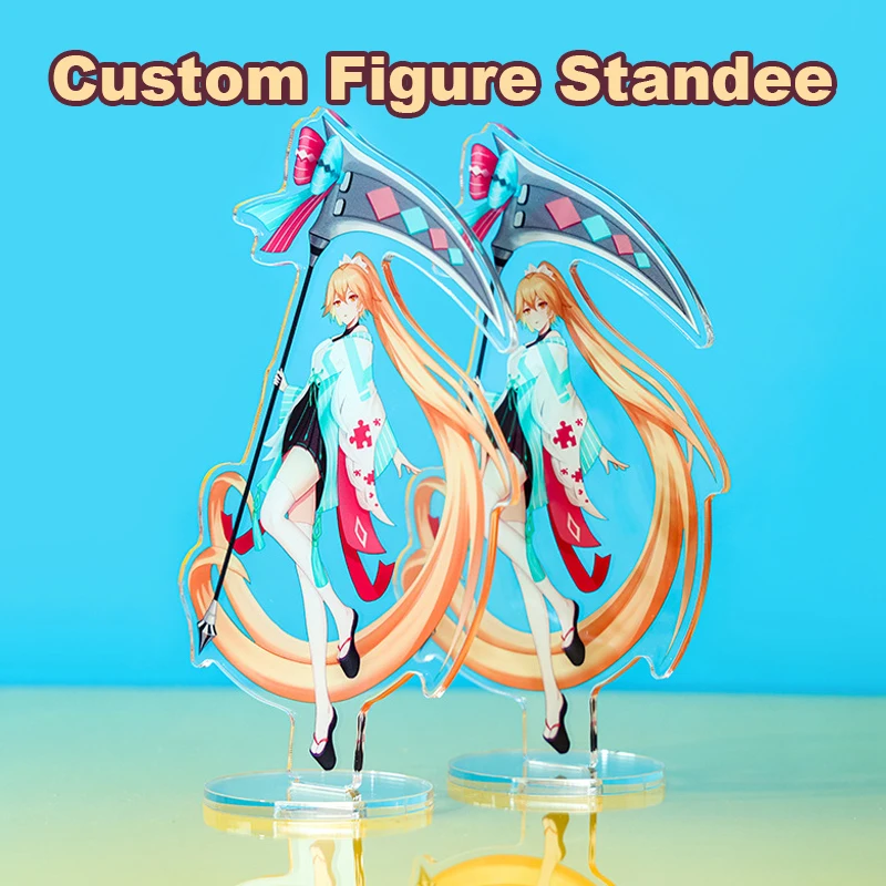 Personalized Stand Custom Anime Figure Clear Acrylic Model Plate Desk Decor Photo Standing Sign Keychain Standee For Fans Gifts 8 inch 160x220mm tabletop metal picture photo display stand bookshelf desk wedding poster frame acrylic sign holder stand