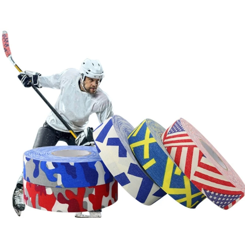 1 Roll Hockey Tape, 27 Yards Hockey Tape, Self-Adhesive Ice Hockey Grip Tape Racquet Cloth Tape for Hockey Handle G99D