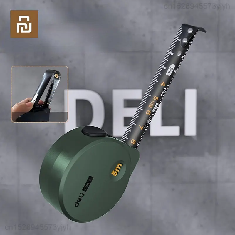 

Youpin Deli Tool 1 шт. в наборе, материал из углеродистой стали, Высококачественная цифровая рулетка, фотометрический портативный ручной инструмент