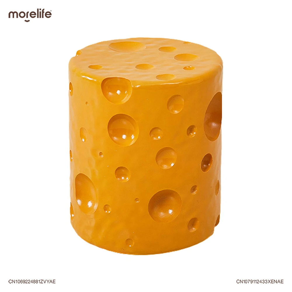 

Creative Dopamine Makeup Stools Yellow Cheese Stool Designer Living Room Cheese Shoe Changing Stool Side Table Home Furniture