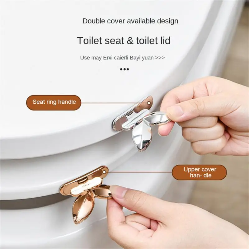 Toilet Lid Handle 20g Elegant Handle Preferred Material Simple Shape Lid Labor-saving Home Supplies Lid Handle Tricolor Lid Flip