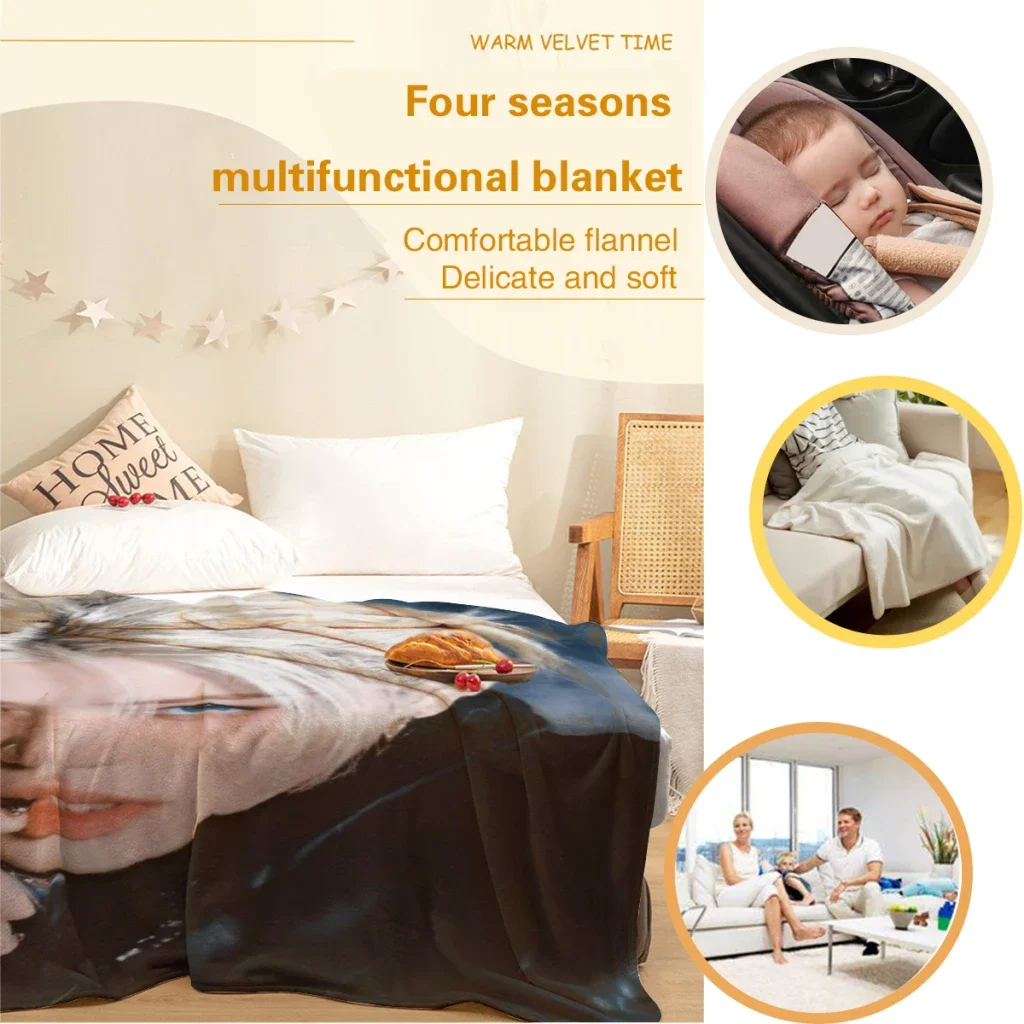 Hot-KPOP-Like-Stray-K-Kids Fashion Blanket Printed Throw Blanket Plush Fluffy Flanne Soft Throws for Sofa Couch and Bed 4