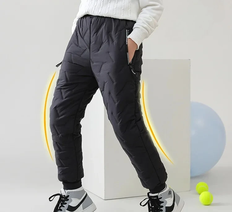 الأطفال السراويل القطنية الشتاء الأولاد السراويل السميكة في سن المراهقة الأولاد القطن صوف الضأن السراويل القطنية الدافئة الأولاد السراويل عارضة أفخم