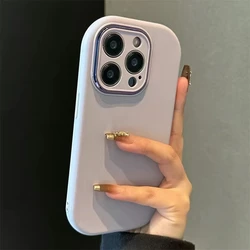 Premium Soft Silicone Candy Phone Case - Shockproof Bumper Back Cover - iPhone 17 Pro Max (PURPLE)