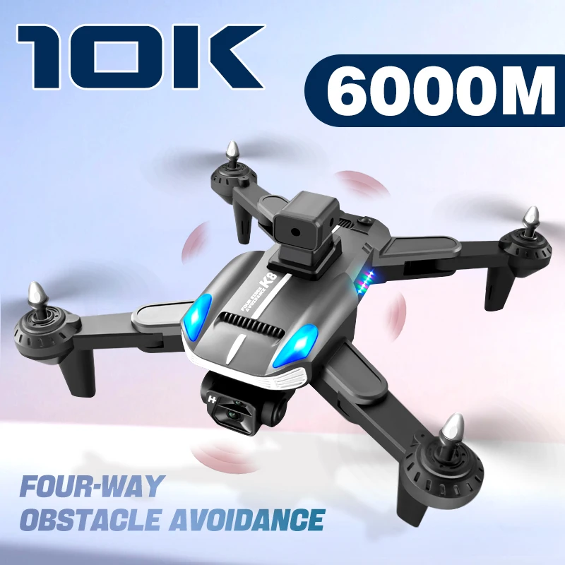 

New K8 Pro Drone 10K Professional HD ESC Camera Obstacle Avoidance 6000M Optical Flow Positioning Quadcopter Drone Toy Gift