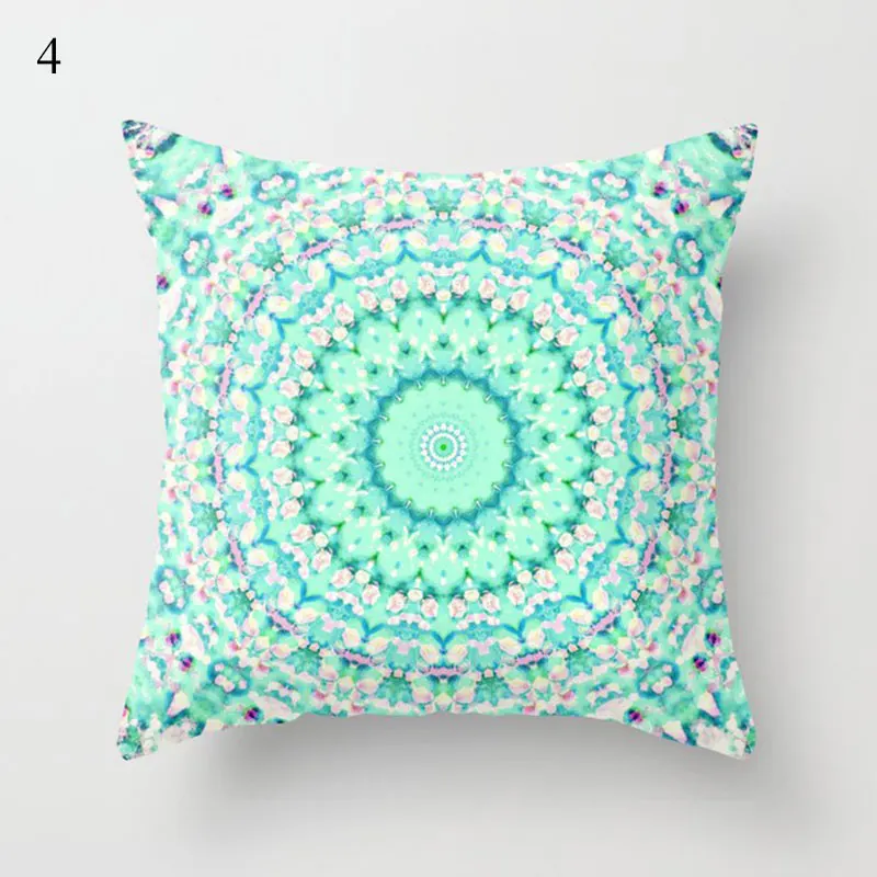 Simple Mint Green Pillow Cover Geometric Print Cushion Covers Sofa Car Cushion Cover 45x45cm Decorative Throw Pillowscase
