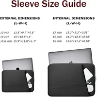 UPERFECT Polyester Laptop Sleeve Protective Case Vertical Style With Pocket Zipper For 13.3-18Inch Monitor Pad Tablet - Image 5