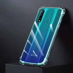 Luxury Soft High - Quality Airbag Shockproof Silicone Phone Case - Slim and Stylish Back Cover for VIVO Z5X 2019 (Clear)