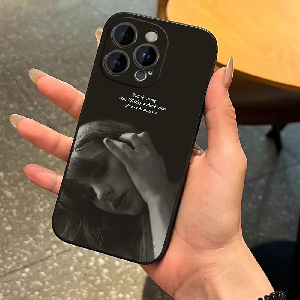 thumbnail image 1 of Funda de teléfono Singer T-Taylor TTPD S-Swift para iPhone 12 11 13 14 15 16 Max Pro Plus, funda de silicona suave negra, 1 of 5