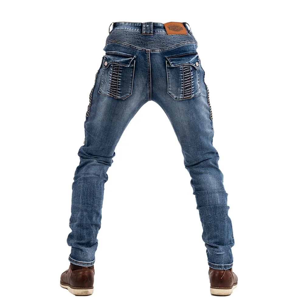 

Мотоциклетные джинсы KEMIMOTO, байкерские усиленные защитные брюки, включая армированные джинсовые мотоциклетные брюки, мужские черные синие брюки