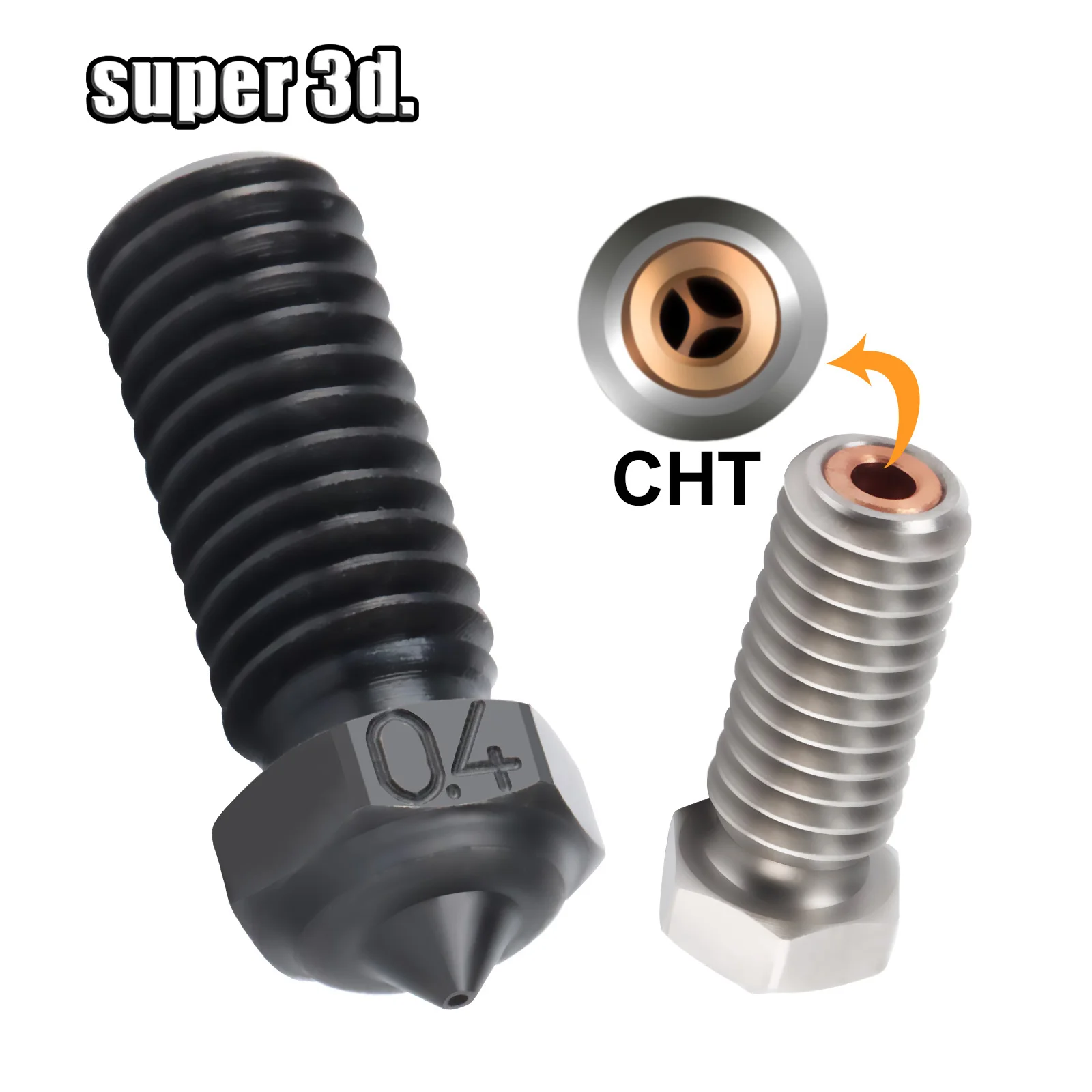 

For QIDI X Plus 3/ X Max 3/X Smart 3 CHT Nozzle Brass Hardened Steel High Flow Clone CHT Nozzle 3D Printer Accessories Nozzles