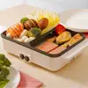 110V/220V 1200W 2 IN 1 Electric Hot Pot Cooker BBQ Grill Multicooker Electric BBQ Grill Non Stick Plate Barbecue Pan Cooking Pot 2
