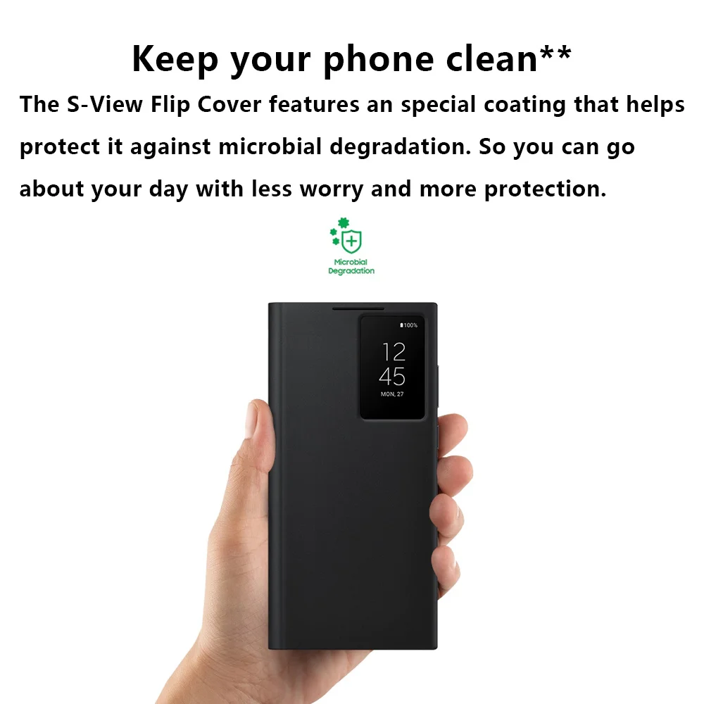 Leather S-View Flip Case for Ultimate Phone Protection