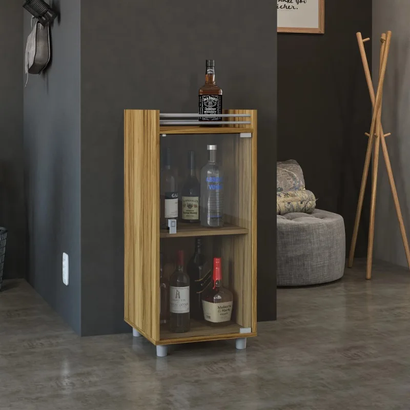 

Boahaus Classic Mini Bar, One Glass Door, 2 Shelves, Brown