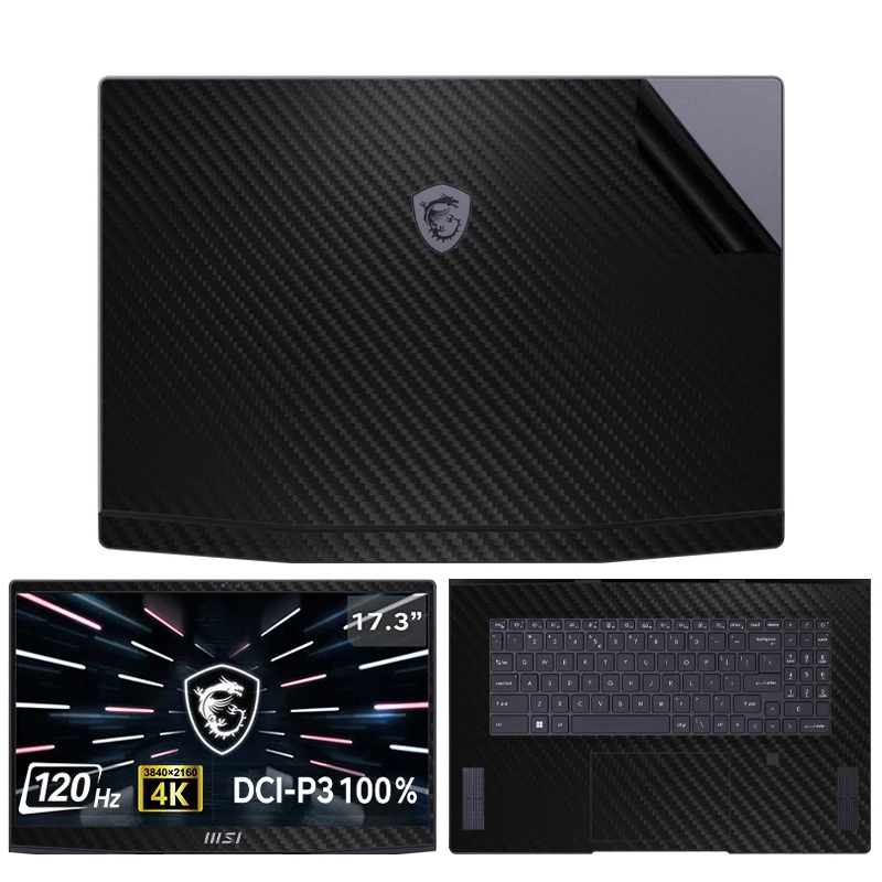 Speciale In Fibra Di Carbonio Vinile Laptop Sticker Skin Decalcomanie Protector Guard Cover Per Msi Stealth Gs77 12Ugs 17.3"