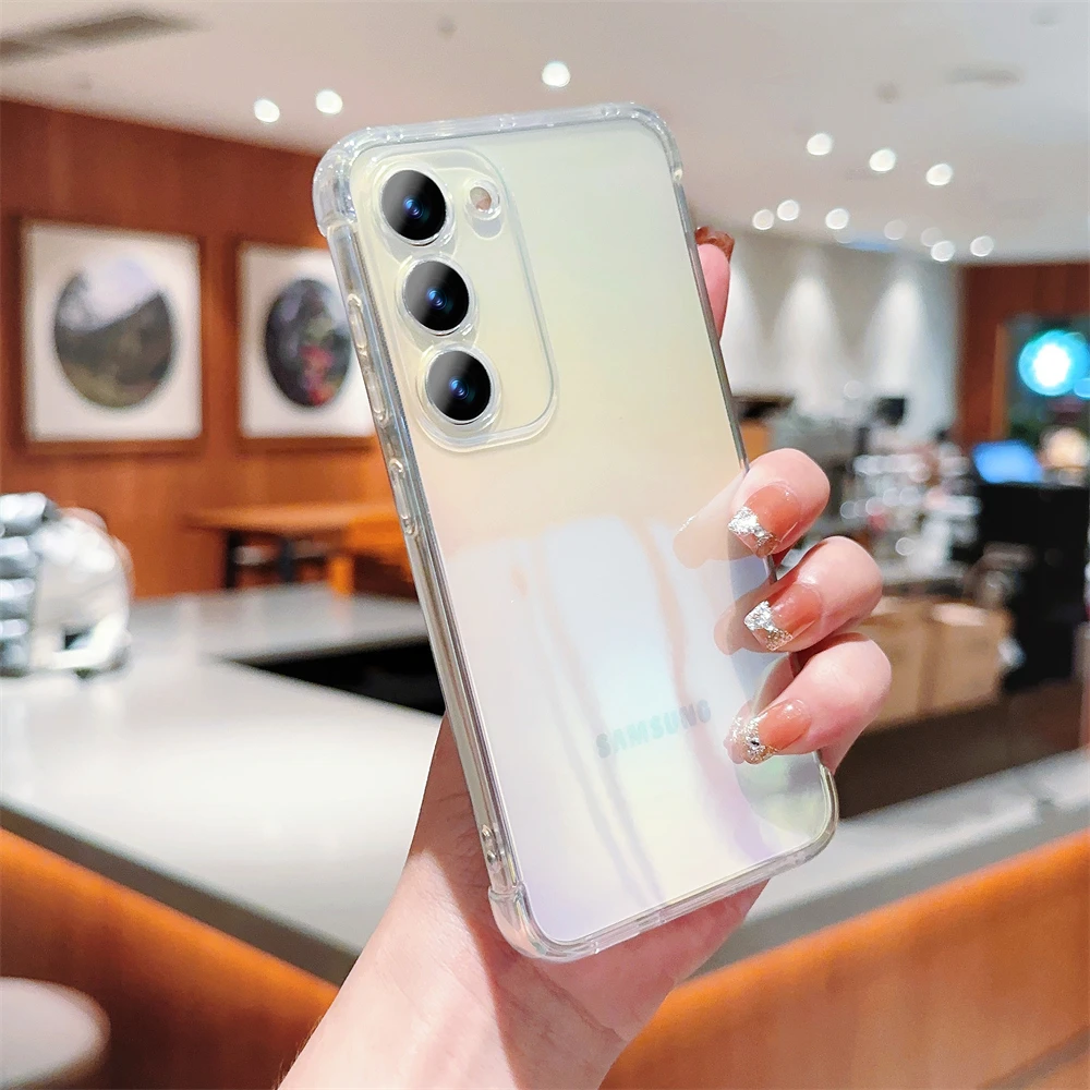 Überzug Klar Gradient Fall Für Samsung Galaxy S26 S25 S24 Ultra S23 S22 S21 Plus S26 Rand FE Laser Transparent weiche TPU Abdeckung – Detail 4