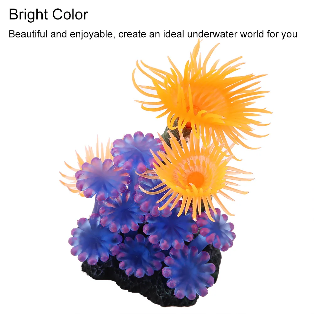Fish Decoration Aquarium Simulation Silicone Artificial Coral Sea Anemone Landscape Decoration