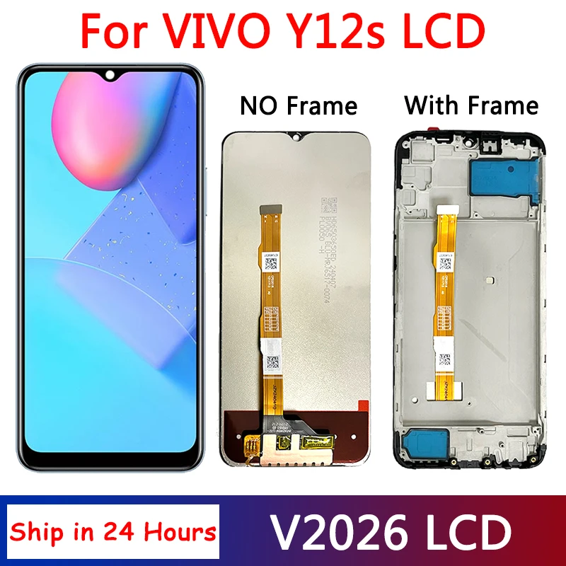 

Экран 6,51 дюйма для vivo Y12s 2020 LCD V2026 V2033 V2042, дисплей с фотографией, дигитайзер экрана в сборе для VIVO Y12S Y12 S, ЖК-рамка