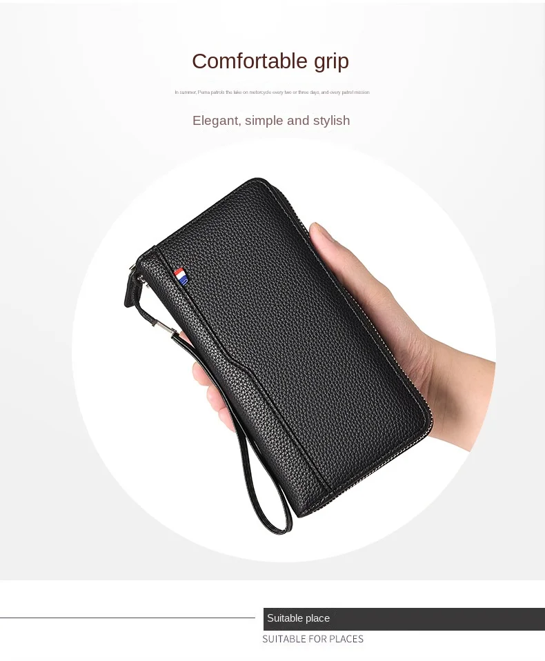 Unisex Leder Orgel Karte Tasche Halter Lange Brieftasche Passport RFID Multi-kartensteckplatz Männer Frauen Große-kapazität Visitenkarte Halter – Detail 8