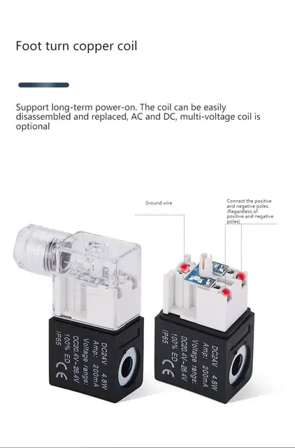 Electrical Pneumatic Solenoid Valve 4V210-08 24VDC 4.8W PT1/4 5 Way CE