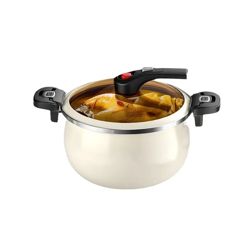 Enamel Micro Pressure Cooker Soup Pot Non-stick Enamel Multi-function Cooking Pot Pressure Cooker Gas Induction Universal