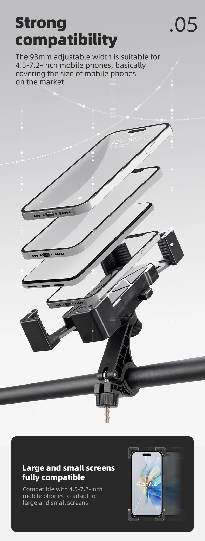 Topvisning af telefonholder