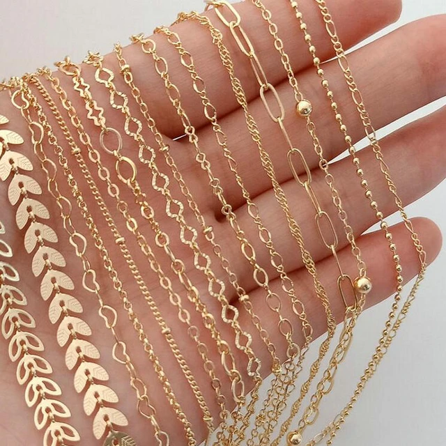 Gold Chains Jewelry Making  Bracelet Findings Accessories - Jewelry  Findings & Components - Aliexpress