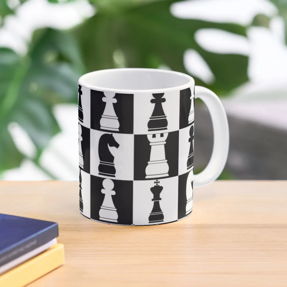 

Black and White Chess Board Print Pattern Coffee Mug Thermal Cup For Coffee Mug Cup