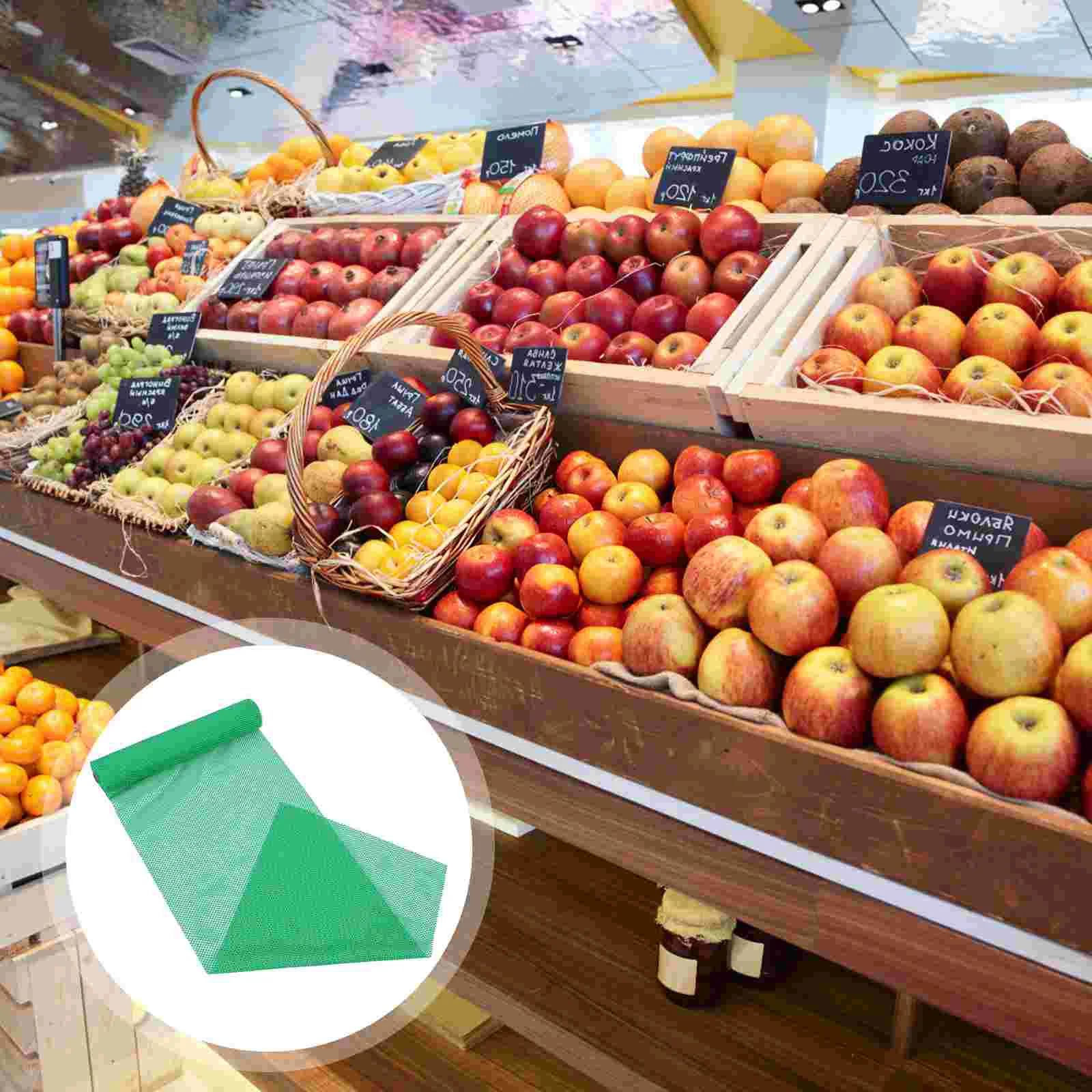 Fruit Anti-slip Mat Refrigerator Mats Kitchen for Floor Special Pad Garage Drainage Non Commercial Pvc Shelves Rubber