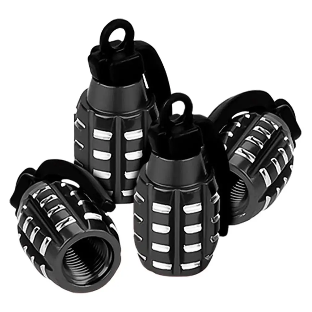 4pcs/set Tire Valve Caps Aluminum Alloy Cars Tyre Valves Stem Cover Air Dust Cap Bus Truck Bike Wheel Rim Valve Stem Covers