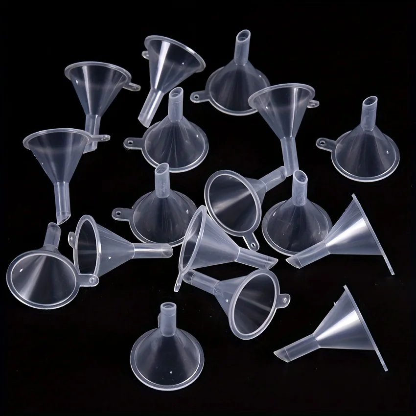 10 precision mini funnels for lab bottles, essential oils, perfumes, flavours, sand painting and powders 3