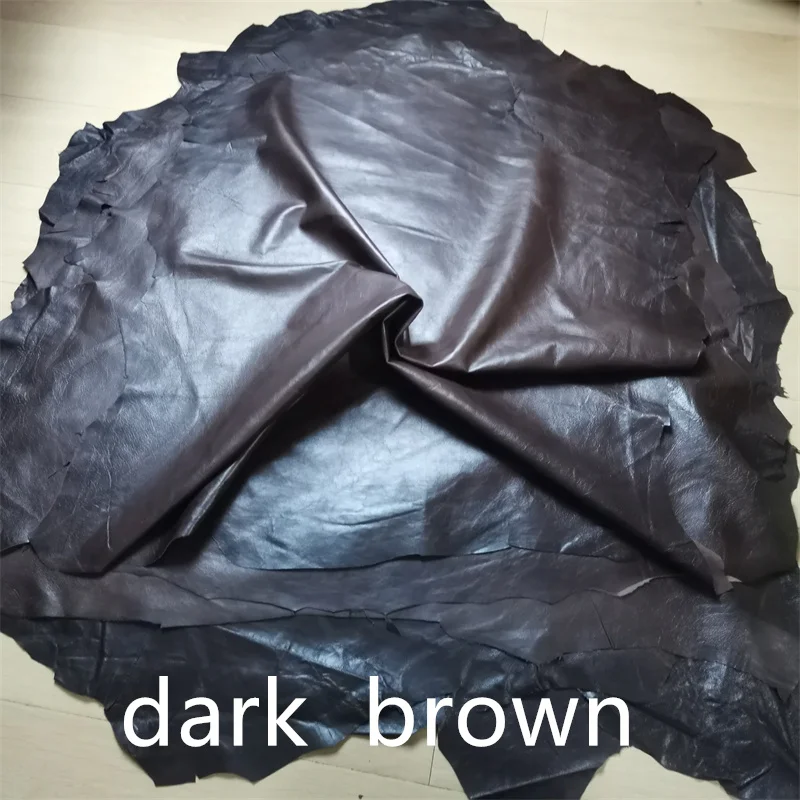 Ultra-Thin Brown Oil Wax Sheepskin Leather for DIY Handmade Projects