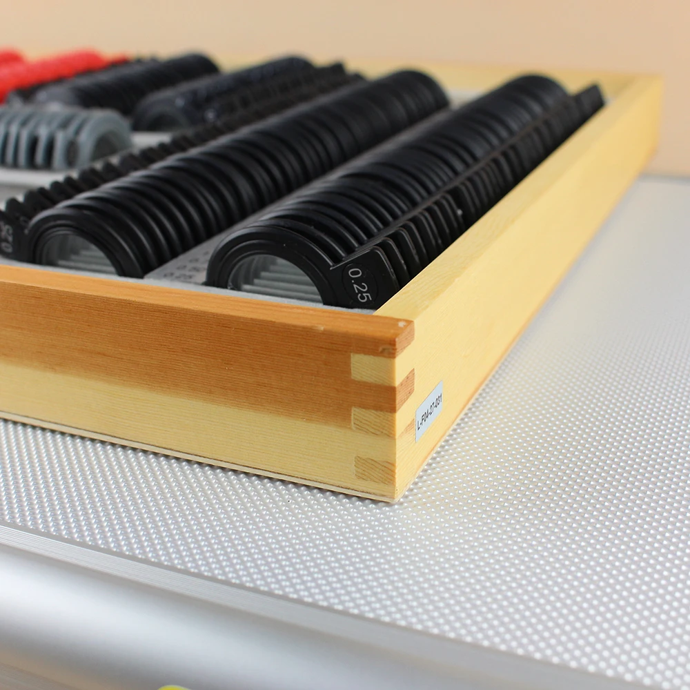 Top Grade 260 Optical Ophthalmic Trial Lens Set Case High Quality Lenses Silver Aluminum case Plastic Rim