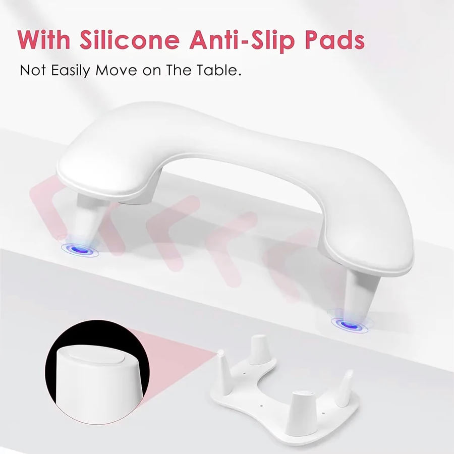 Nail Arm Rest U-shaped With Detachable Brackets Big Manicure Hand Pillow For Salon