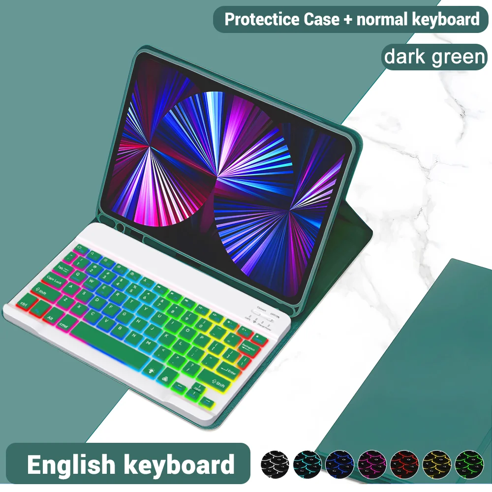 Illuminated Tablet Keyboard Case with Magnetic Attachment