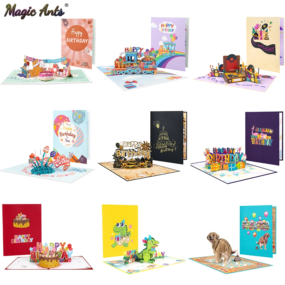 3D Funny Happy Birthday Cards Greeting Cards Special Birthday Gifts for Kids Teens Women Men Son Daughter greeting cards